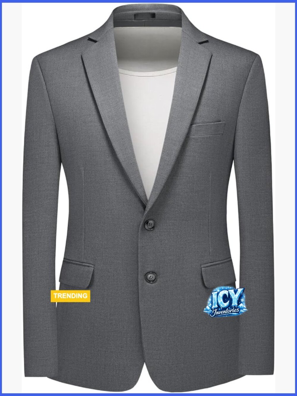 Wool Blend Sport Coat, Slim Fit Blazer with Notched Lapel